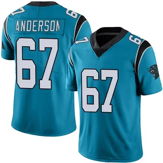 Jack Anderson Carolina Panthers Men's Limited Alternate Vapor Untouchable Nike Jersey - Blue