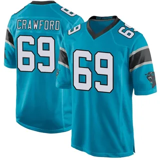 Jeremiah Crawford Carolina Panthers Men's Game Alternate Nike Jersey - Blue