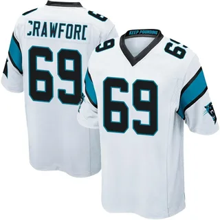 Jeremiah Crawford Carolina Panthers Men's Game Nike Jersey - White