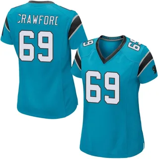 Jeremiah Crawford Carolina Panthers Women's Game Alternate Nike Jersey - Blue