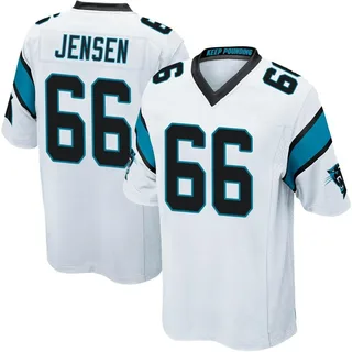 Nash Jensen Carolina Panthers Men's Game Nike Jersey - White