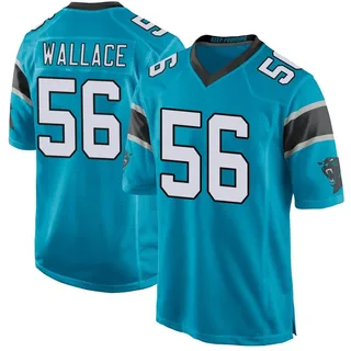 Trevin Wallace Carolina Panthers Men's Game Alternate Nike Jersey - Blue