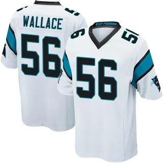 Trevin Wallace Carolina Panthers Youth Game Nike Jersey - White